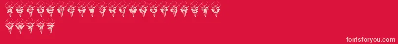35В°c Font – Pink Fonts on Red Background