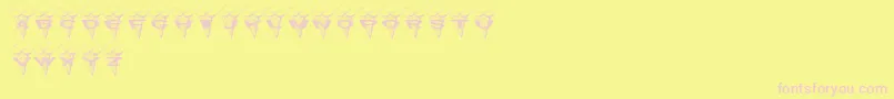 35В°c Font – Pink Fonts on Yellow Background