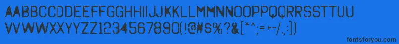 OctinspraypaintargRegular Font – Black Fonts on Blue Background