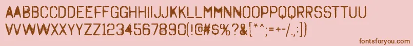 OctinspraypaintargRegular Font – Brown Fonts on Pink Background