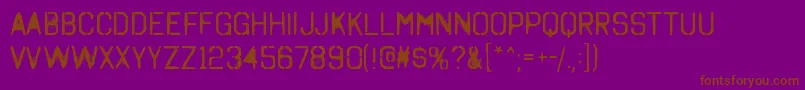 OctinspraypaintargRegular Font – Brown Fonts on Purple Background