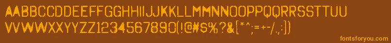 OctinspraypaintargRegular Font – Orange Fonts on Brown Background