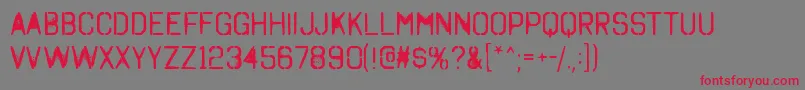 OctinspraypaintargRegular Font – Red Fonts on Gray Background
