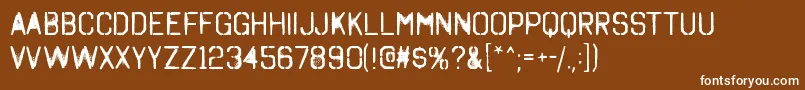 OctinspraypaintargRegular Font – White Fonts on Brown Background