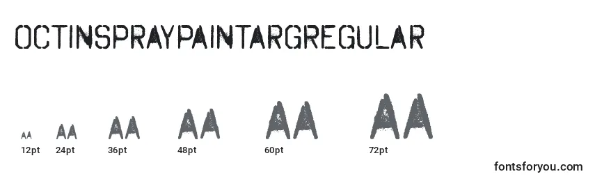 Размеры шрифта OctinspraypaintargRegular