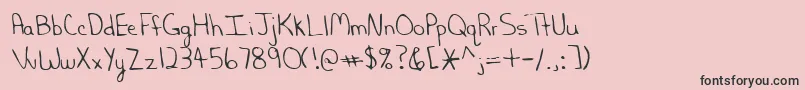 Lehn202 Font – Black Fonts on Pink Background
