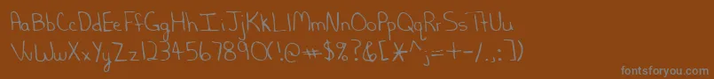 Lehn202 Font – Gray Fonts on Brown Background