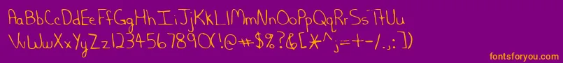 Lehn202 Font – Orange Fonts on Purple Background