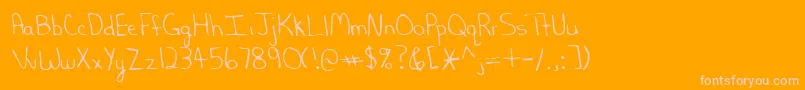 Lehn202 Font – Pink Fonts on Orange Background