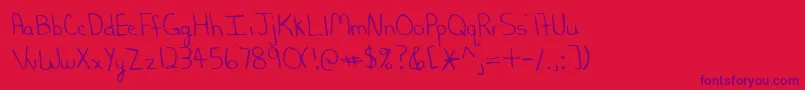 Lehn202 Font – Purple Fonts on Red Background