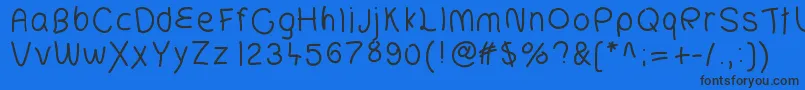 Шрифт CiaoCiaoFriends – чёрные шрифты на синем фоне