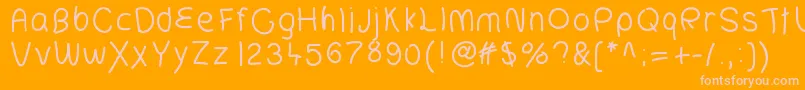 CiaoCiaoFriends Font – Pink Fonts on Orange Background