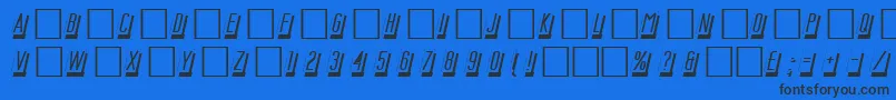 DgMastercard Font – Black Fonts on Blue Background