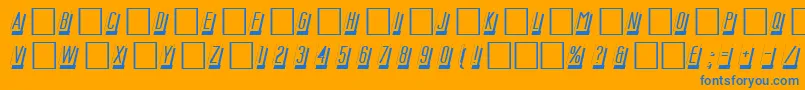 DgMastercard Font – Blue Fonts on Orange Background