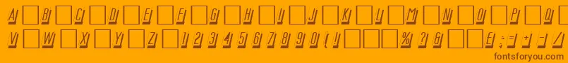 DgMastercard Font – Brown Fonts on Orange Background