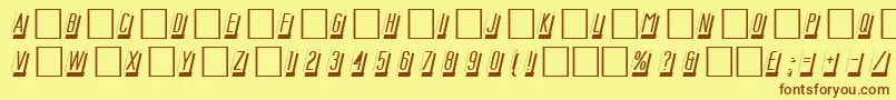 DgMastercard Font – Brown Fonts on Yellow Background