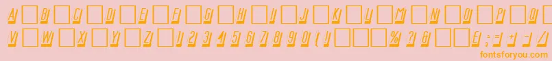 DgMastercard Font – Orange Fonts on Pink Background