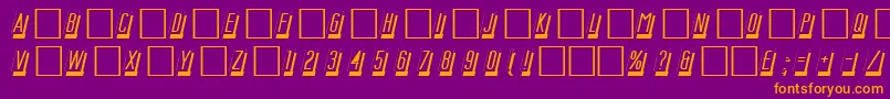 DgMastercard Font – Orange Fonts on Purple Background