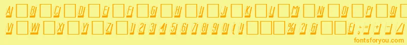 DgMastercard Font – Orange Fonts on Yellow Background