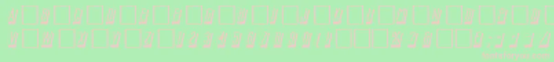 DgMastercard Font – Pink Fonts on Green Background