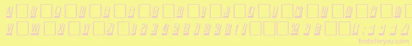 DgMastercard Font – Pink Fonts on Yellow Background