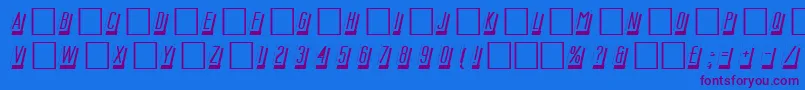 DgMastercard Font – Purple Fonts on Blue Background