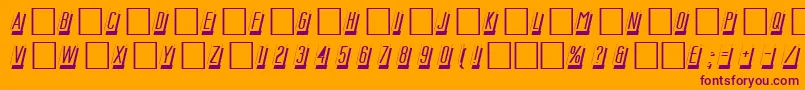 DgMastercard Font – Purple Fonts on Orange Background