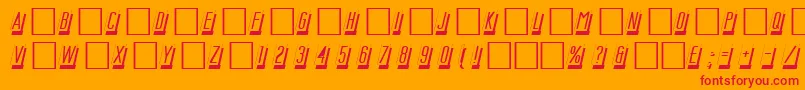 Шрифт DgMastercard – красные шрифты на оранжевом фоне