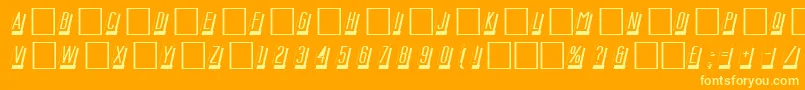 DgMastercard Font – Yellow Fonts on Orange Background