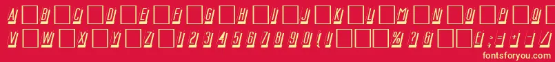 DgMastercard Font – Yellow Fonts on Red Background