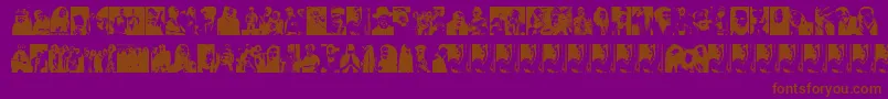 ReggaeGreatests Font – Brown Fonts on Purple Background