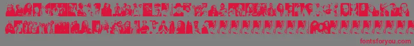 ReggaeGreatests Font – Red Fonts on Gray Background