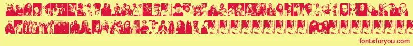 ReggaeGreatests Font – Red Fonts on Yellow Background