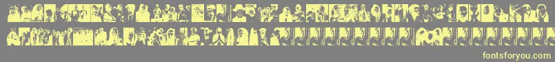 ReggaeGreatests Font – Yellow Fonts on Gray Background