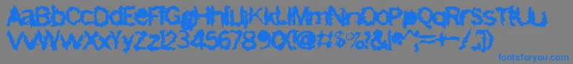 FreemasonBold Font – Blue Fonts on Gray Background