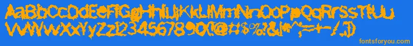 FreemasonBold Font – Orange Fonts on Blue Background