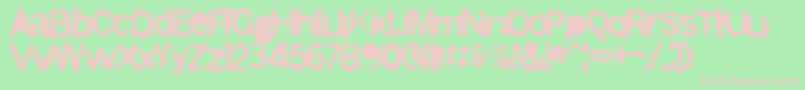 FreemasonBold Font – Pink Fonts on Green Background