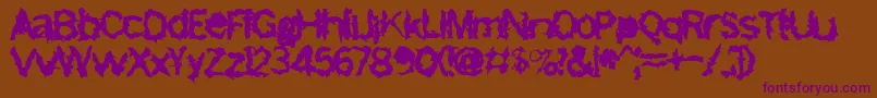 FreemasonBold Font – Purple Fonts on Brown Background