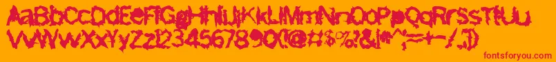 FreemasonBold Font – Red Fonts on Orange Background
