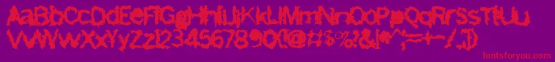 FreemasonBold Font – Red Fonts on Purple Background