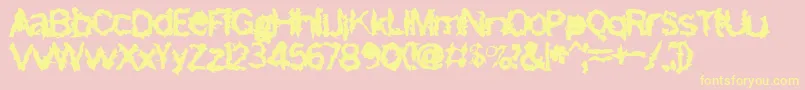 FreemasonBold Font – Yellow Fonts on Pink Background