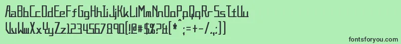 フォントAlternationCondensed – 緑の背景に黒い文字