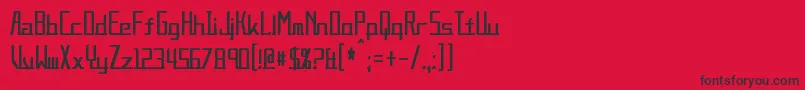 AlternationCondensed Font – Black Fonts on Red Background