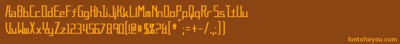 AlternationCondensed Font – Orange Fonts on Brown Background