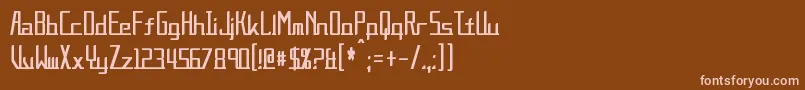 Czcionka AlternationCondensed – różowe czcionki na brązowym tle