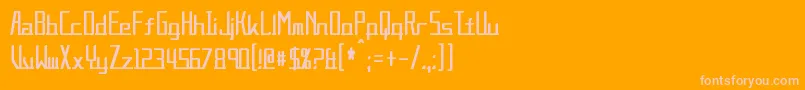 AlternationCondensed Font – Pink Fonts on Orange Background