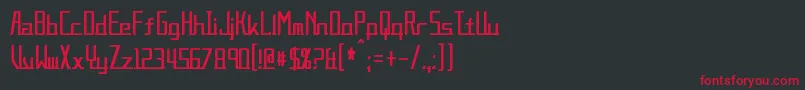 AlternationCondensed-fontti – punaiset fontit mustalla taustalla