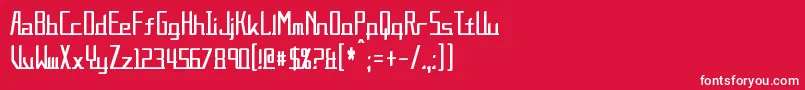 フォントAlternationCondensed – 赤い背景に白い文字