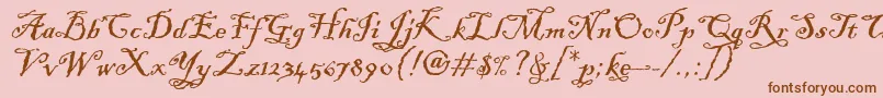 BlackadderItcTt Font – Brown Fonts on Pink Background