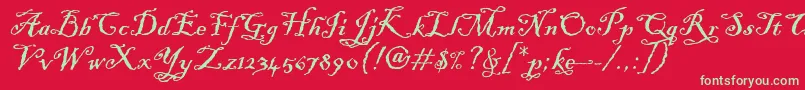 BlackadderItcTt Font – Green Fonts on Red Background